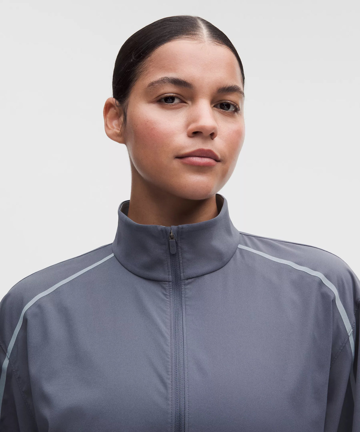 Lululemon Two-Toned Track Jacket - Dusty Diamond/Luminous Aqua