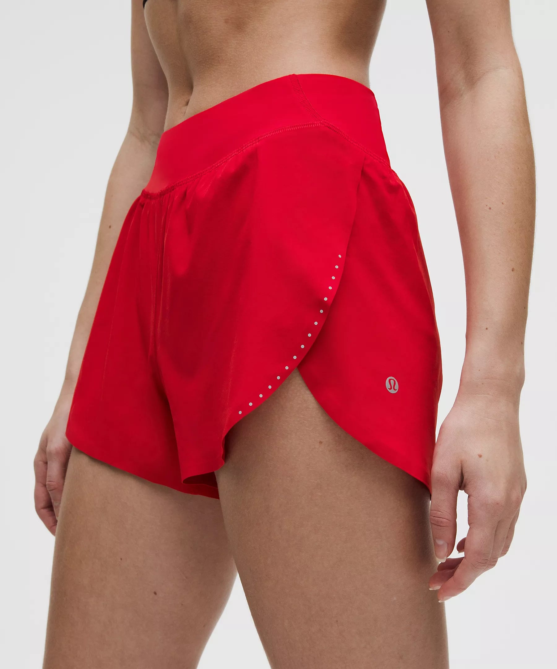 Lululemon Women's Fast and Free Reflective High-Rise Classic-Fit Short 3" - Oxford Red