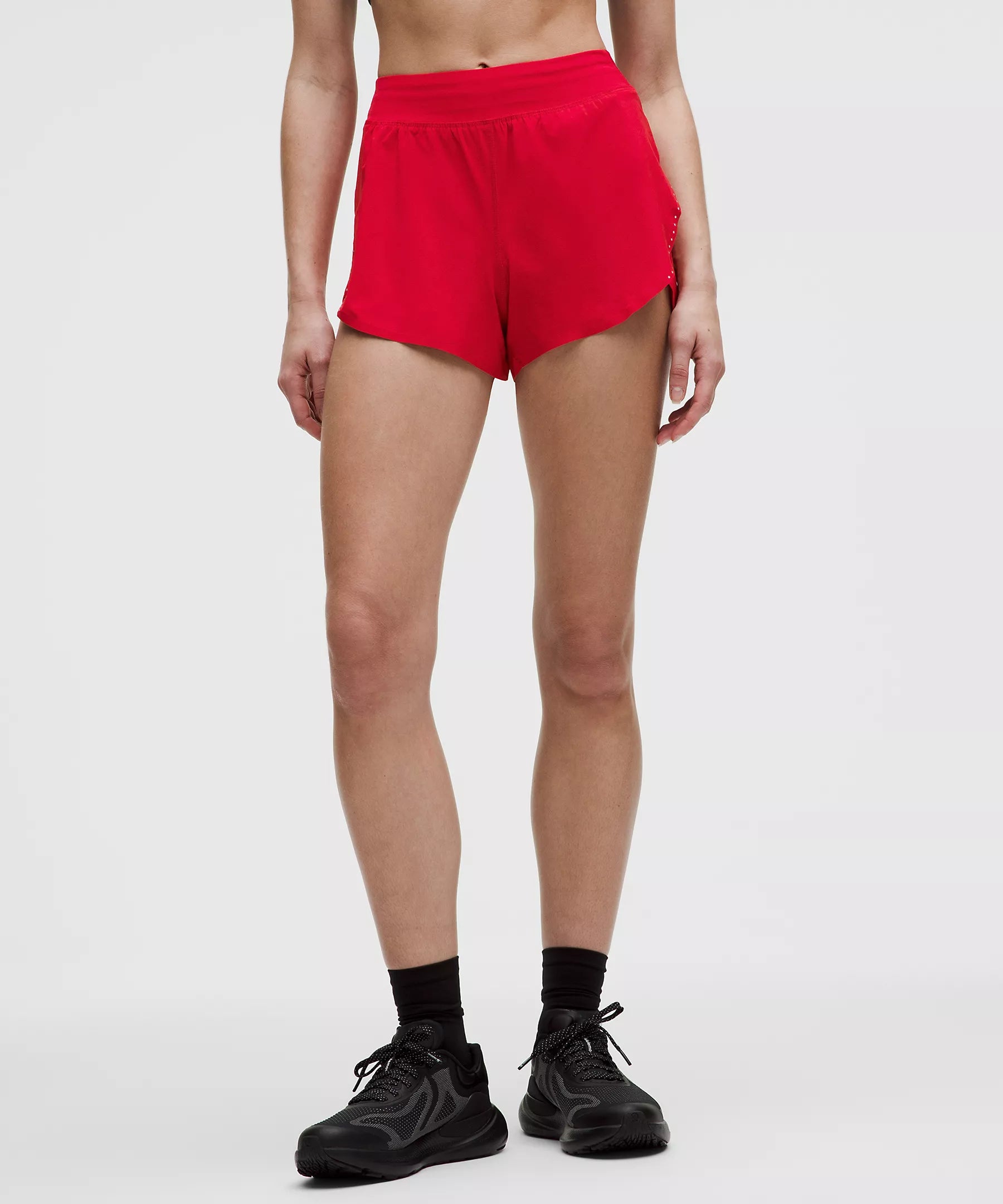 Lululemon Women's Fast and Free Reflective High-Rise Classic-Fit Short 3" - Oxford Red