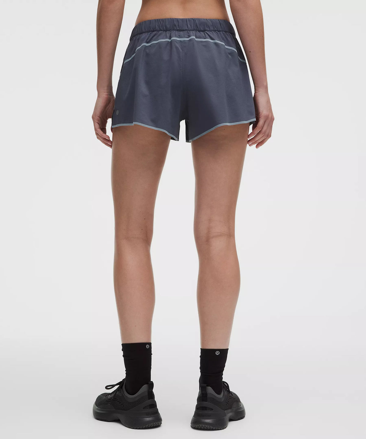 Lululemon Women's Two-Toned Mid-Rise Track Short 3" - Dusty Diamond / Luminous Aqua
