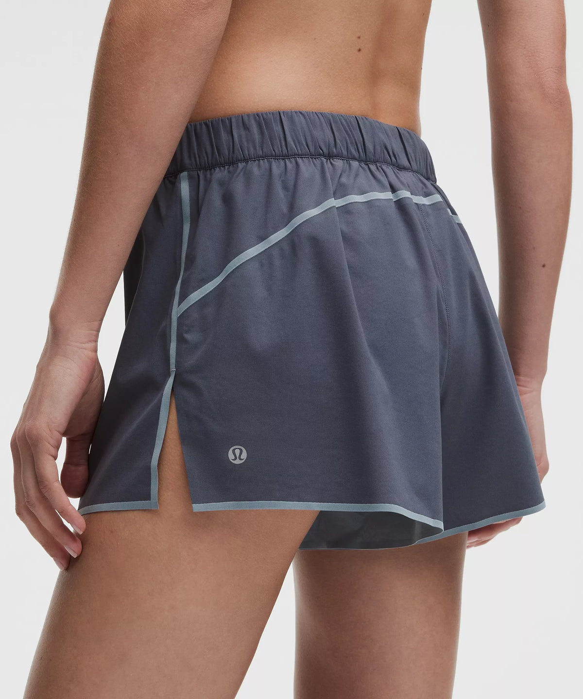 Lululemon Women's Two-Toned Mid-Rise Track Short 3" - Dusty Diamond / Luminous Aqua