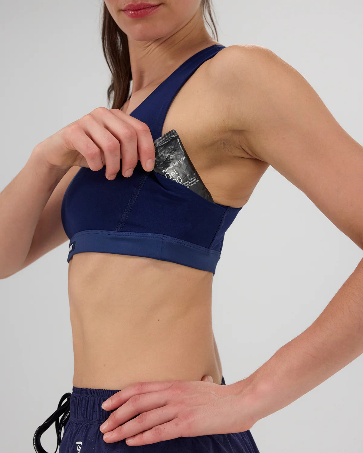Bandit Gridlock™ Scoop Neck Run Bra - New York Navy