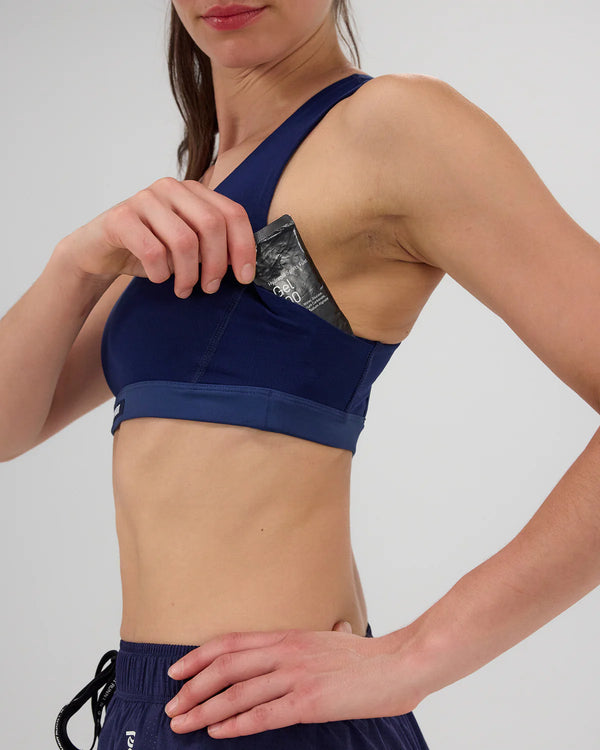 Bandit Gridlock™ Scoop Neck Run Bra - New York Navy
