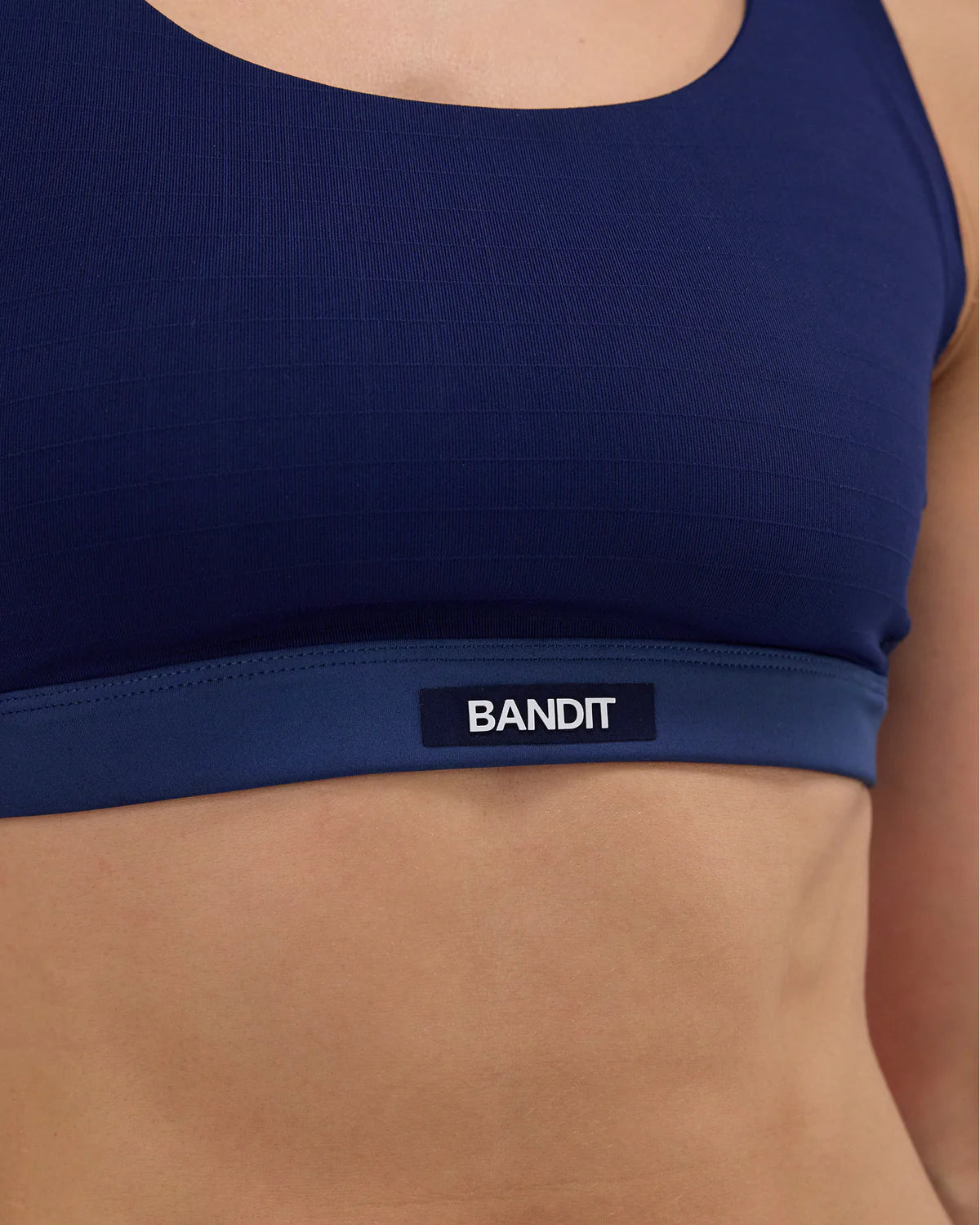 Bandit Gridlock™ Scoop Neck Run Bra - New York Navy