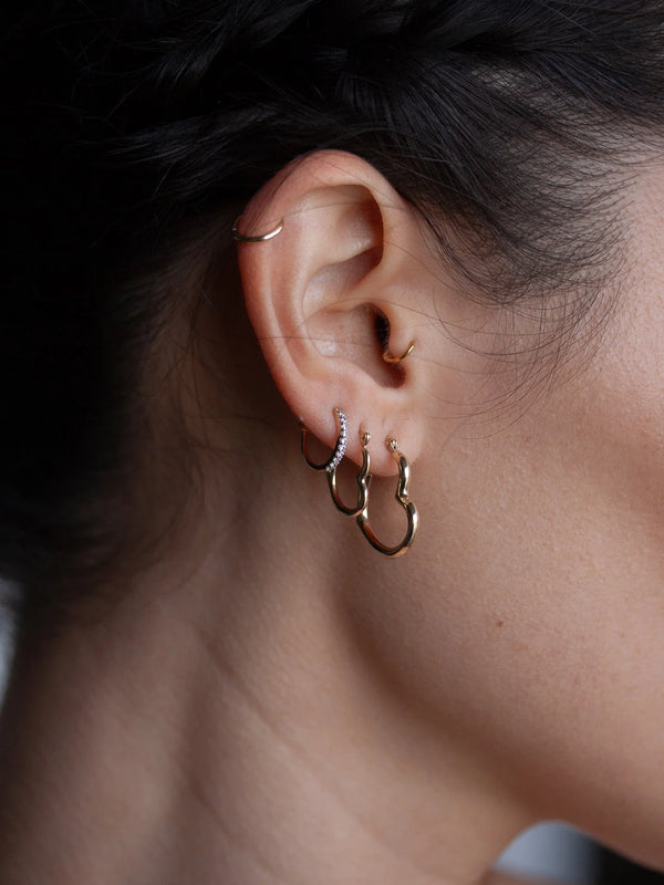 loren stewart Jewelry - Heart Feels Hoops Earring