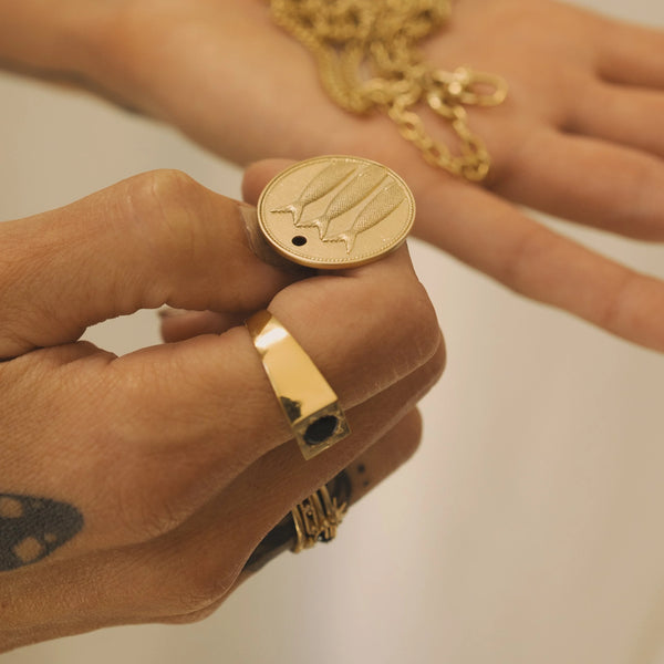 Merewif Heads or Tails Pendant - Gold