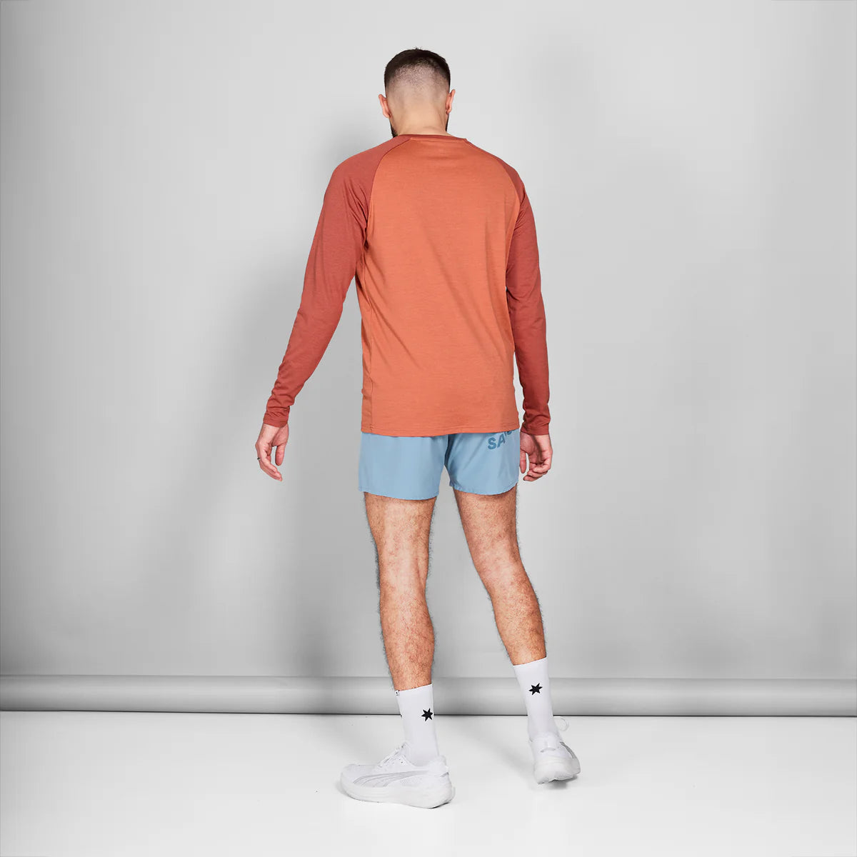 SAYSKY Men's Clean Pace Long Sleeve - RED MELANGE