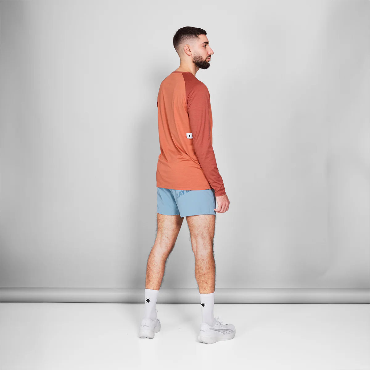 SAYSKY Men's Clean Pace Long Sleeve - RED MELANGE