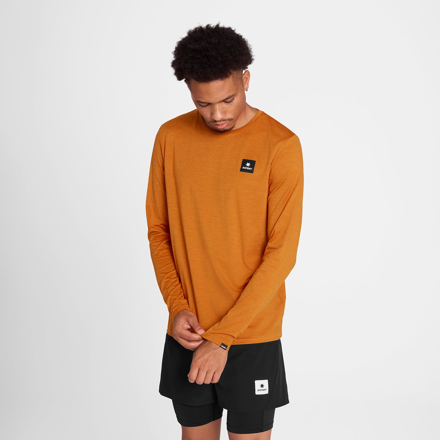 SAYSKY Reflective Logo Pace Long Sleeve - Orange