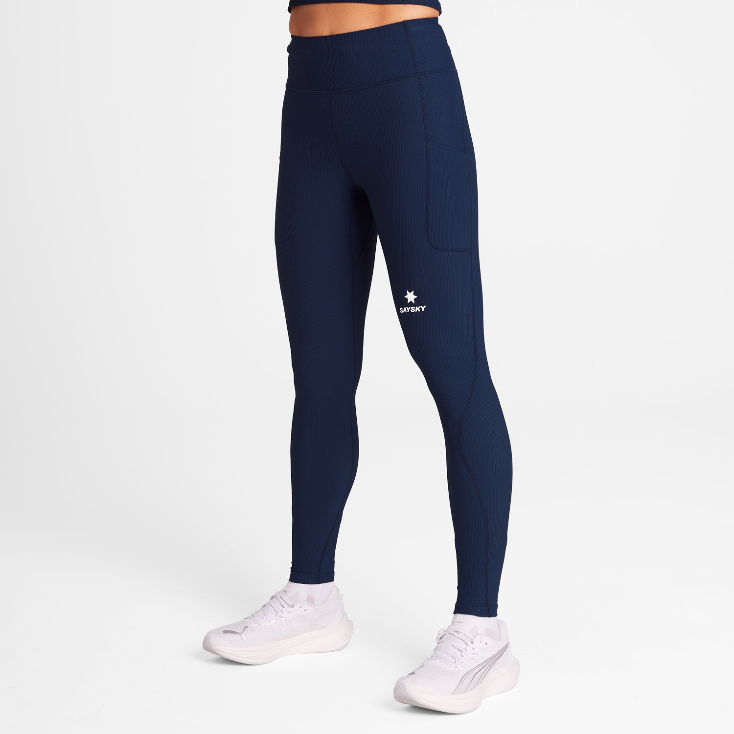 SAYSKY Women's Combat+ Rib Tights  - Blue
