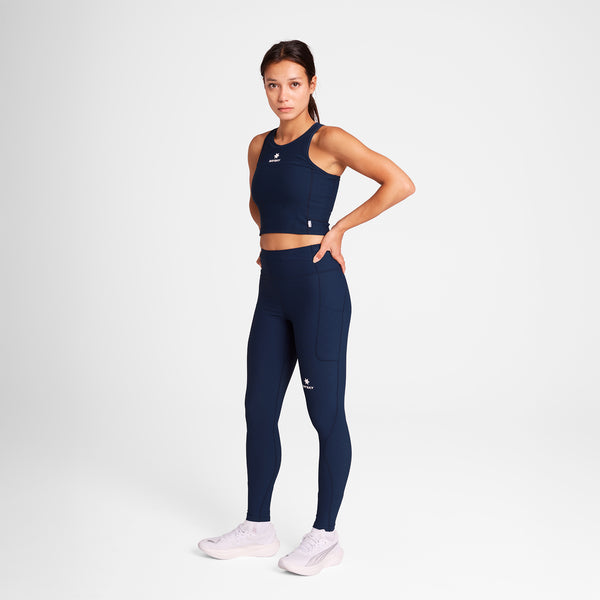 SAYSKY Women's Combat+ Rib Tights  - Blue