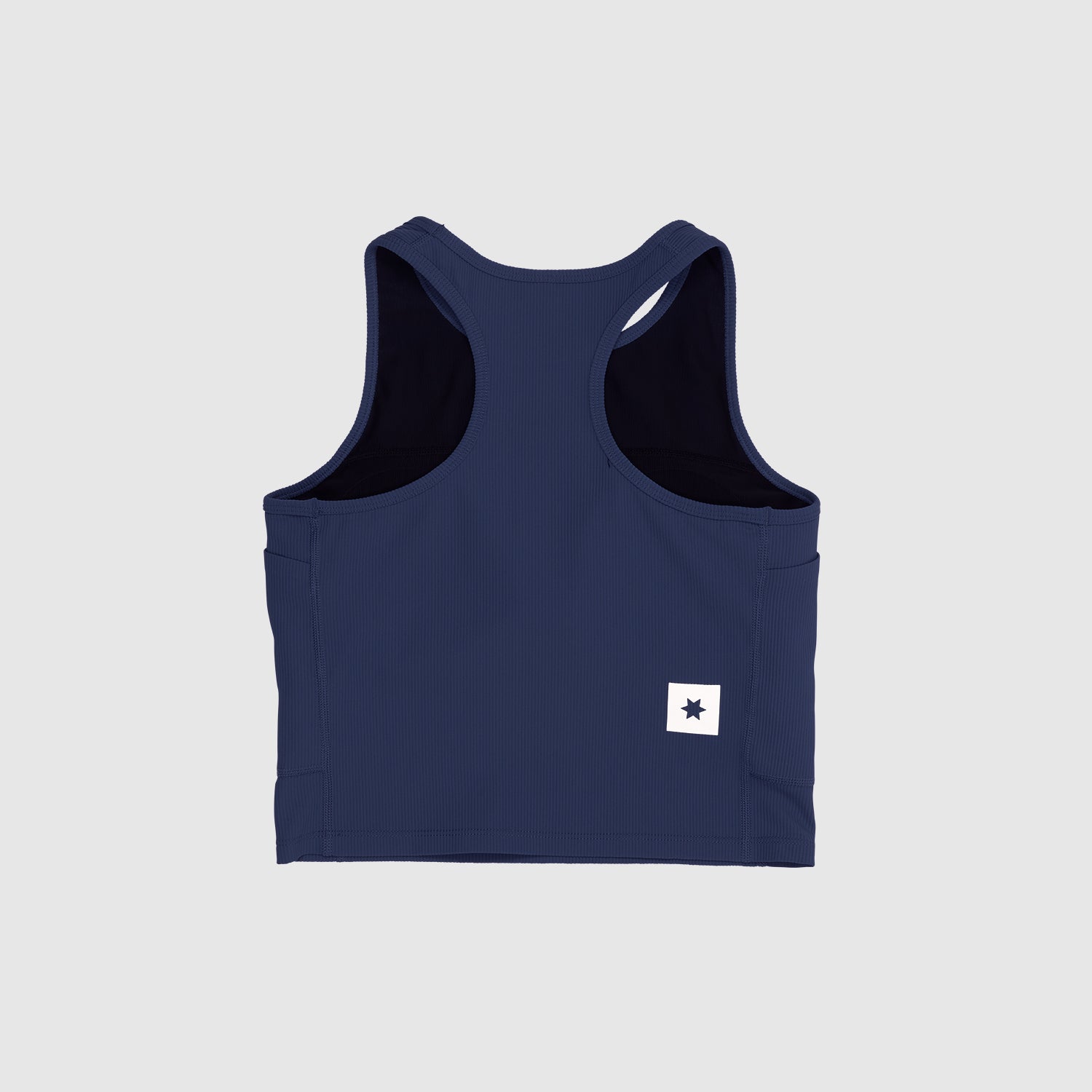 SAYSKY Women's Combat+ Rib Crop Top - Blue