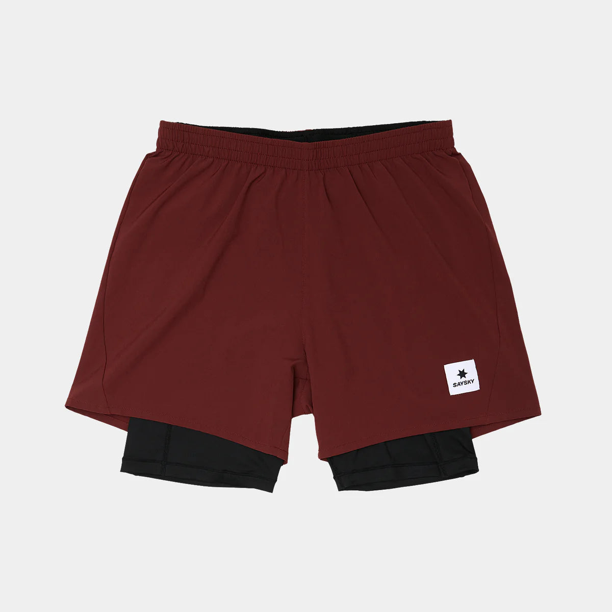 SAYSKY Men's Pace 2 in 1 Shorts 5" - Red