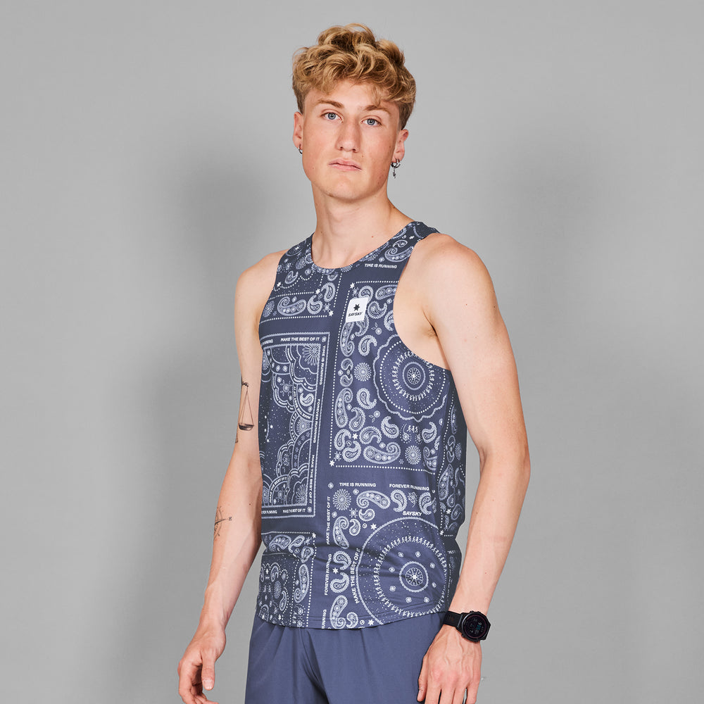 SAYSKY Men's Paisley Combat Singlet