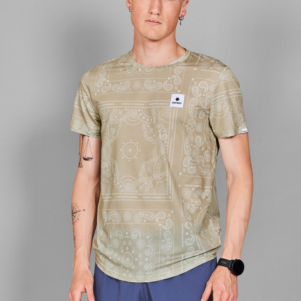 SAYSKY Men's Paisley Combat T-Shirt