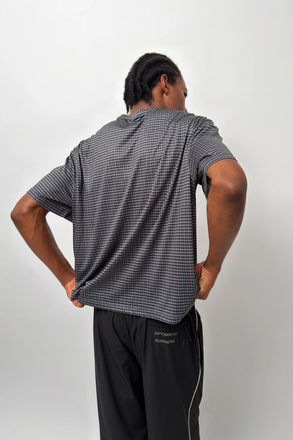 Optimistic Runners Plaid T-Shirt