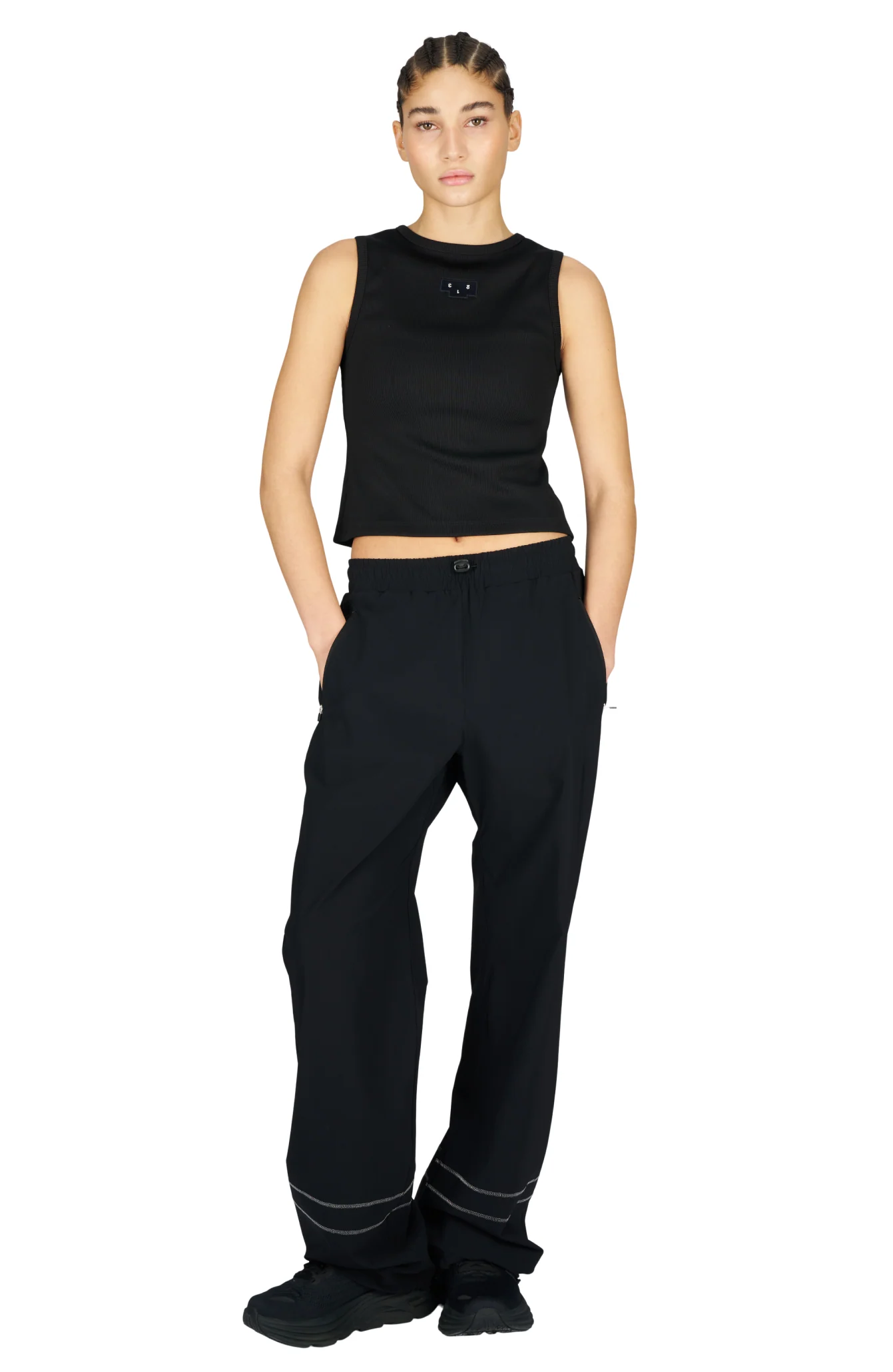 UNNA Women's Rib Tank - Black