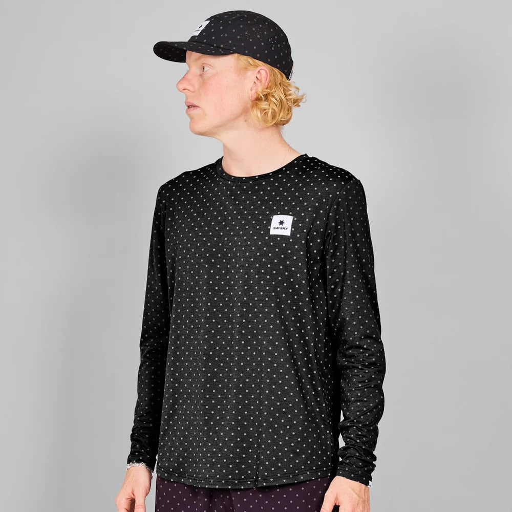 SAYSKY Men's Reflective Pace Long Sleeve - Black