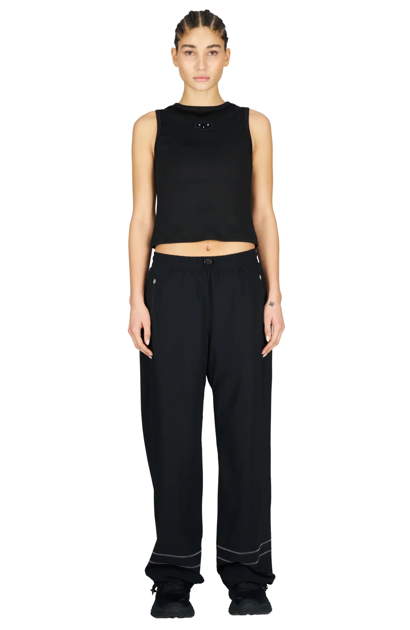 UNNA Women's Rib Tank - Black