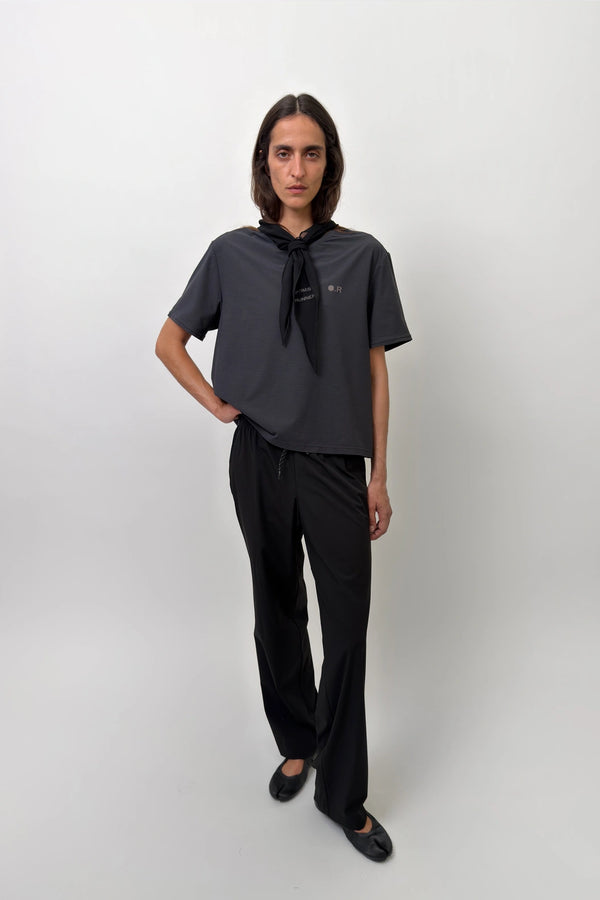 Optimistic Runners Ruffle T-Shirt - Black