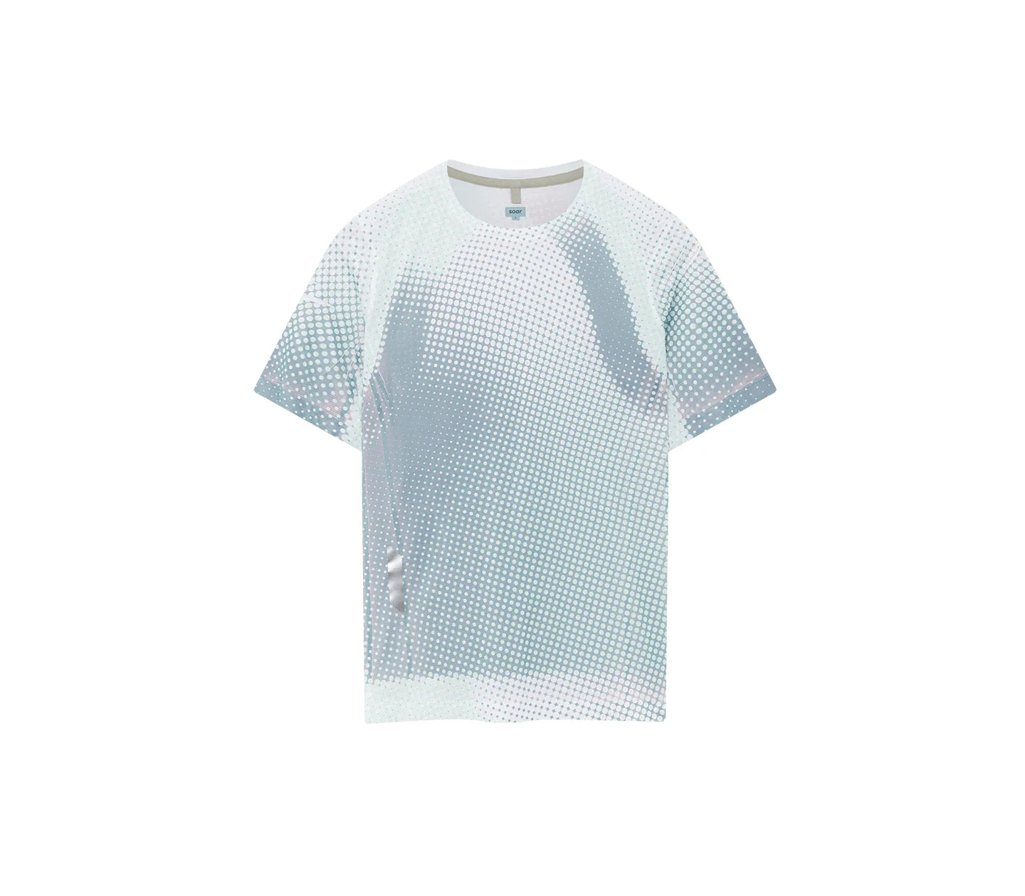 SOAR Running Women's Printed Tech T - Grey/Sage Dots