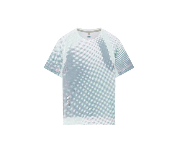 SOAR Running Women's Printed Tech T - Grey/Sage Dots