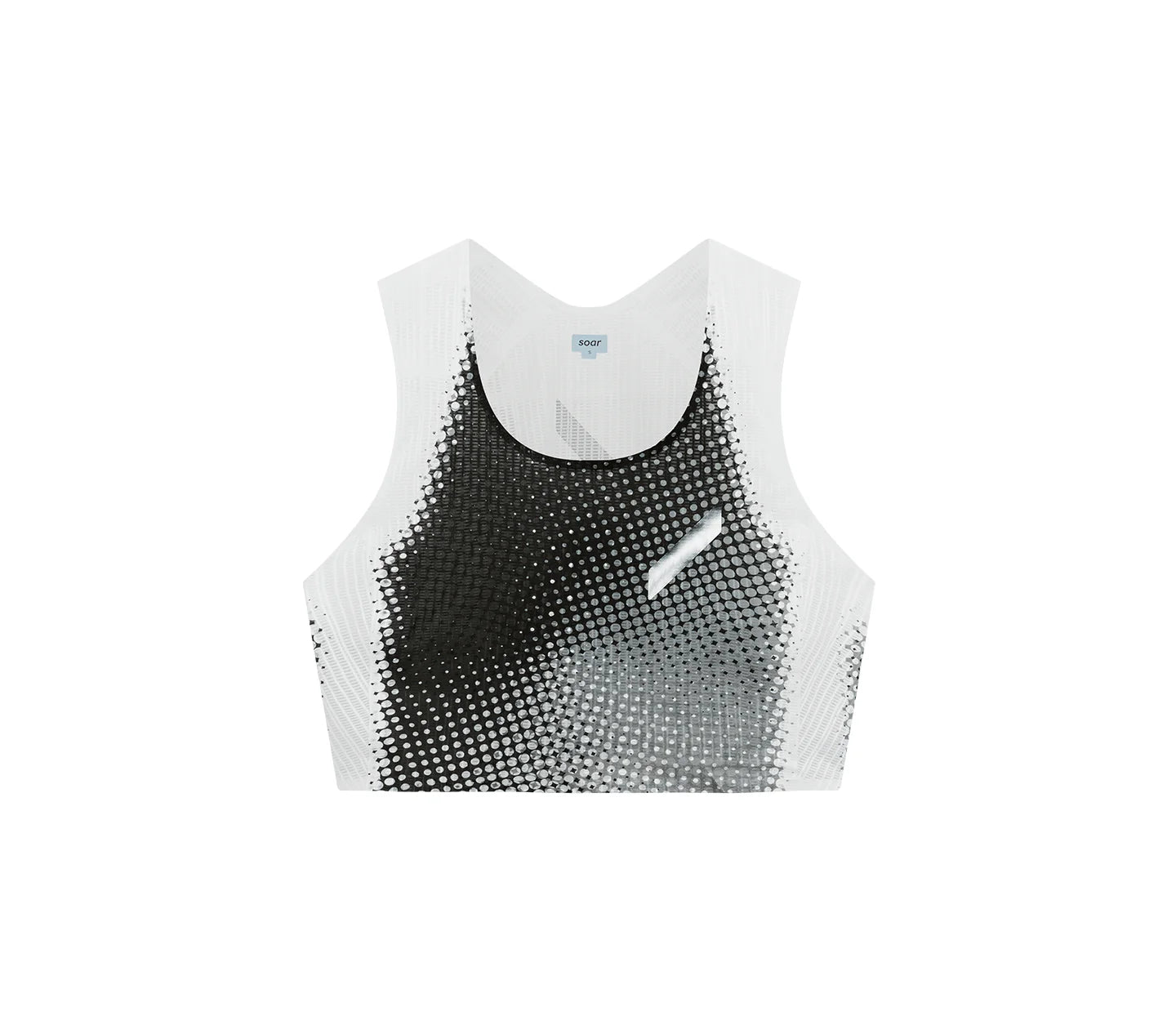SOAR Womens Crop Vest - Black/White Dot