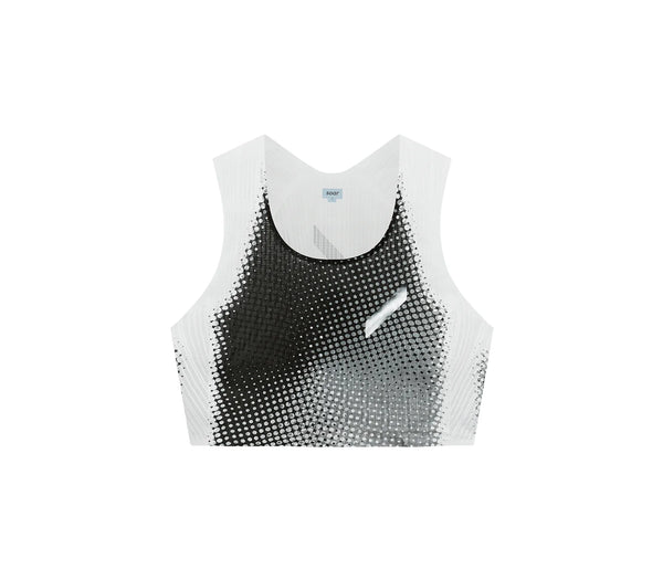 SOAR Womens Crop Vest - Black/White Dot