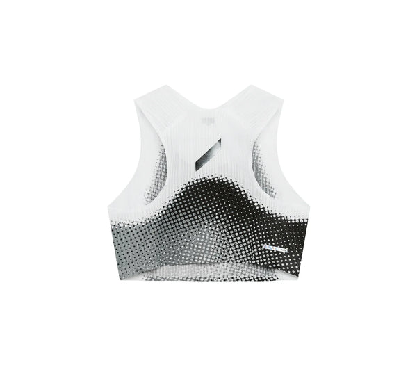 SOAR Womens Crop Vest - Black/White Dot