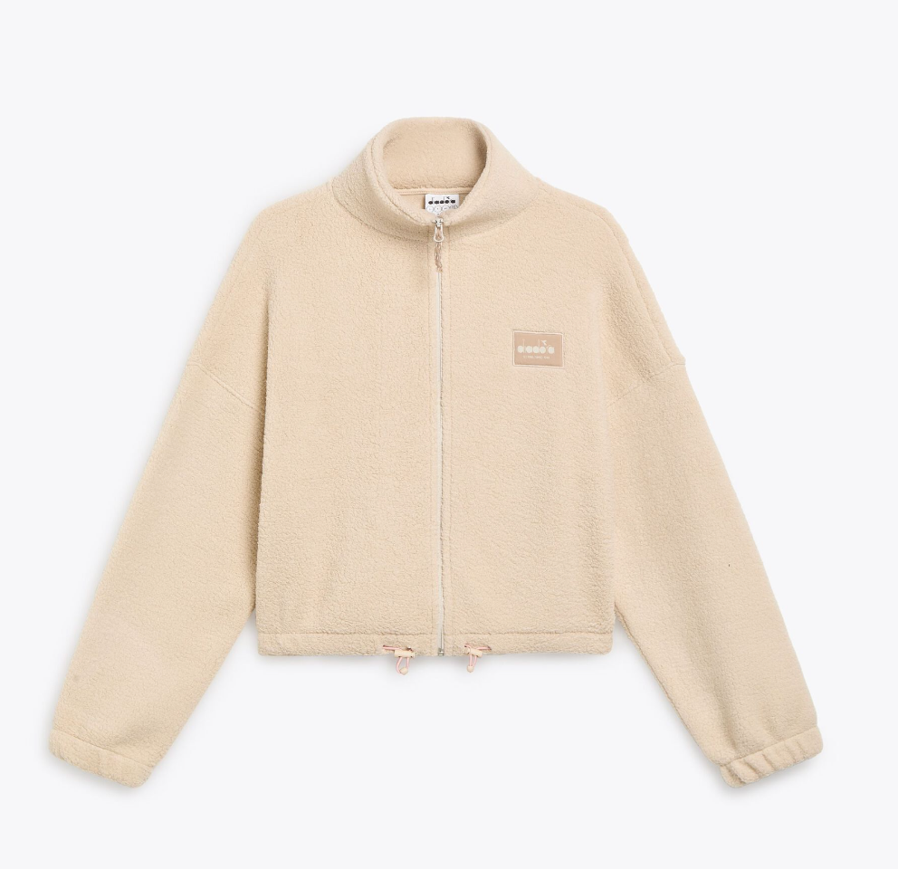 Diadora Women's Polar Fleece Athletic Logo - Light Beige