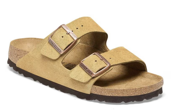 Birkenstock Arizona Suede Leather - Latte Cream