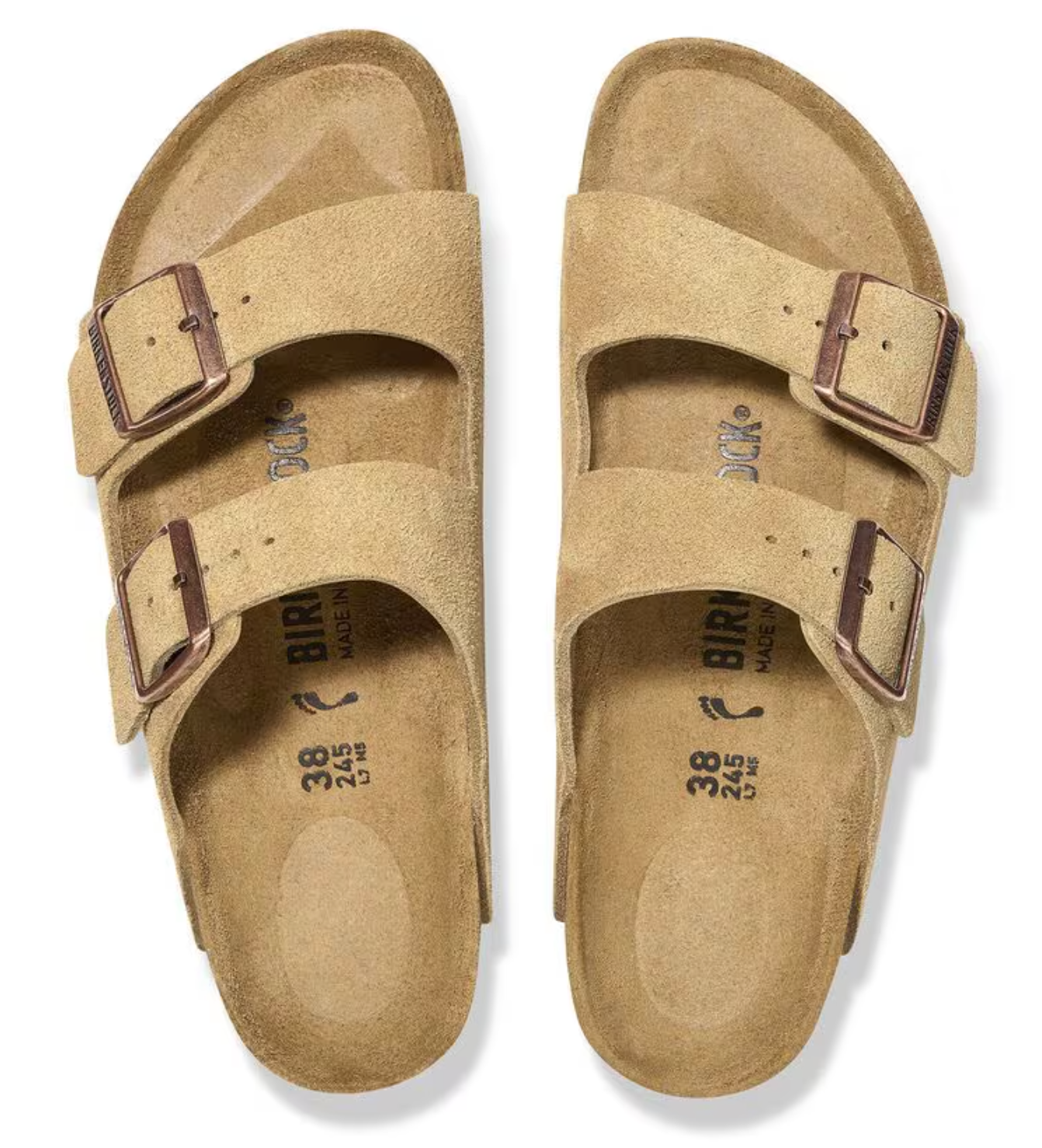 Birkenstock Arizona Suede Leather - Latte Cream