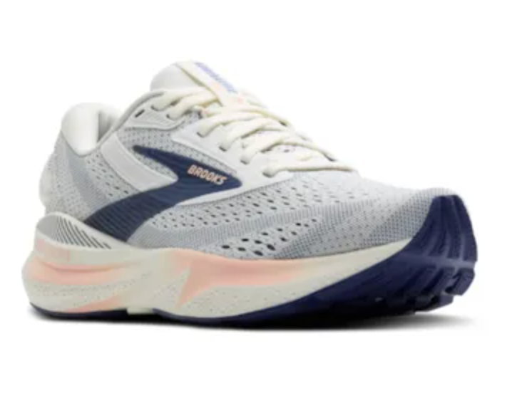 Brooks Women's Adrenaline GTS 24 - Grey/Blue Ribbon/Peach