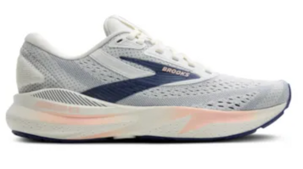 Brooks Women's Adrenaline GTS 24 - Grey/Blue Ribbon/Peach