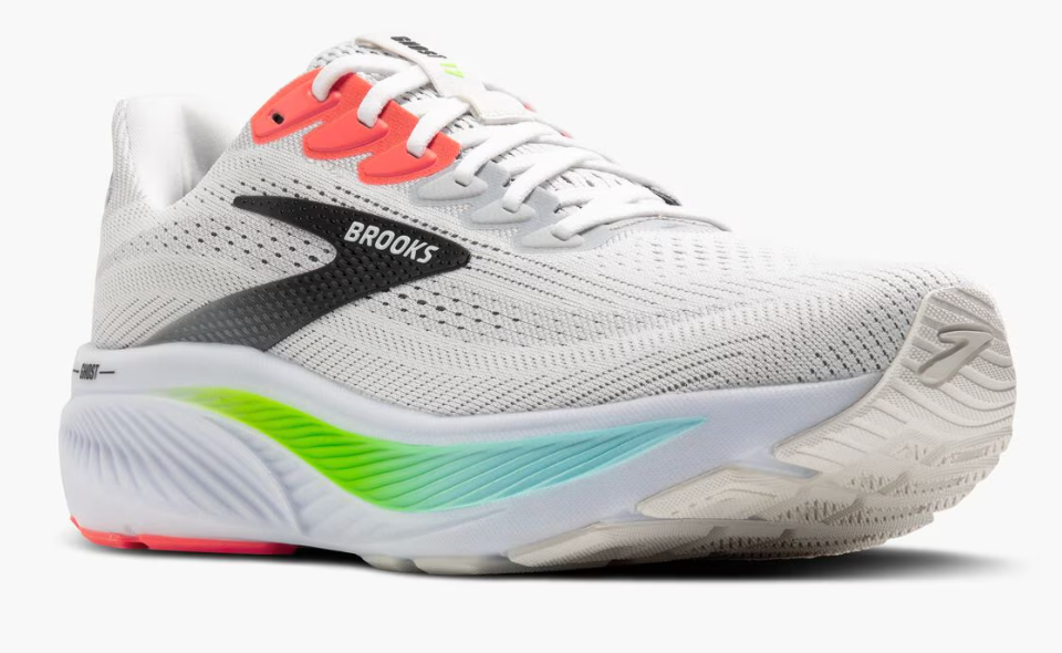 Brooks Men's Ghost 17 - White/Pink Clay/Gecko