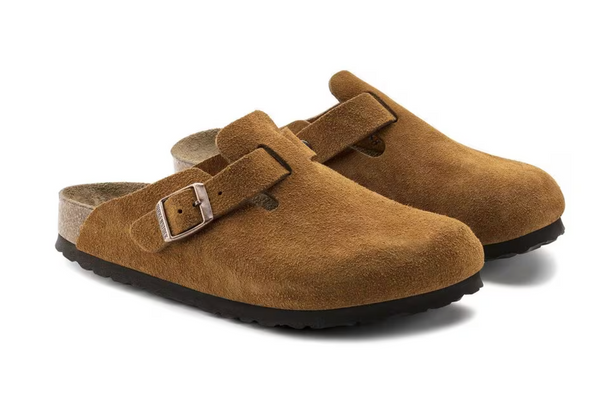 Birkenstock Boston SFB Suede Leather - Mink