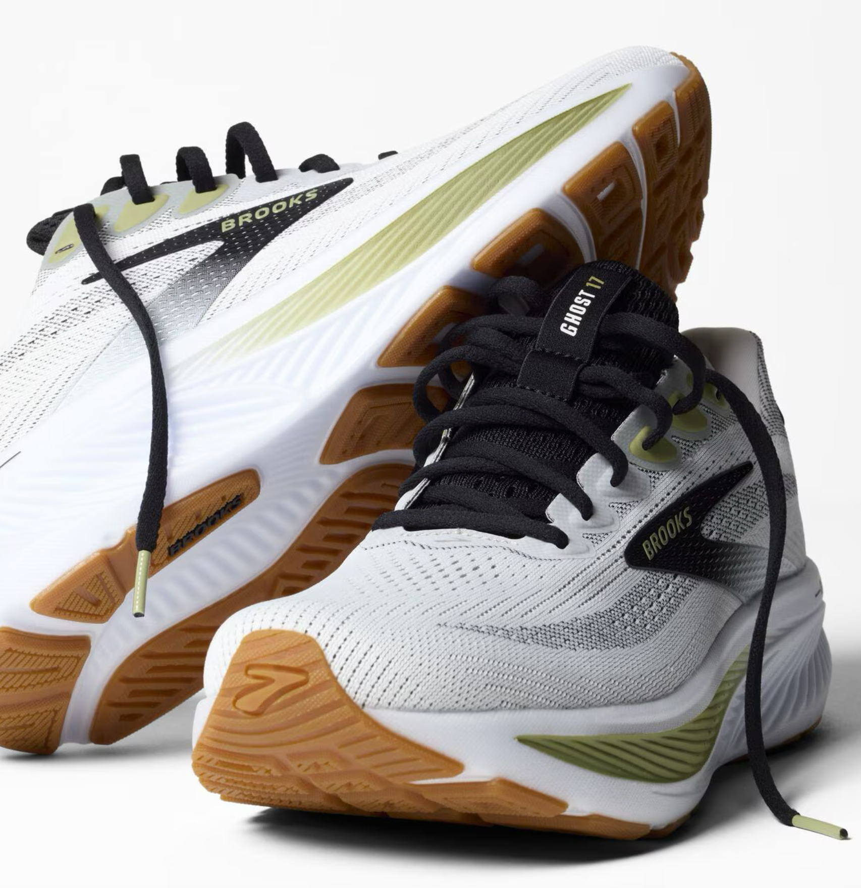 Brooks Men's Ghost 17 - White/Black/Tea