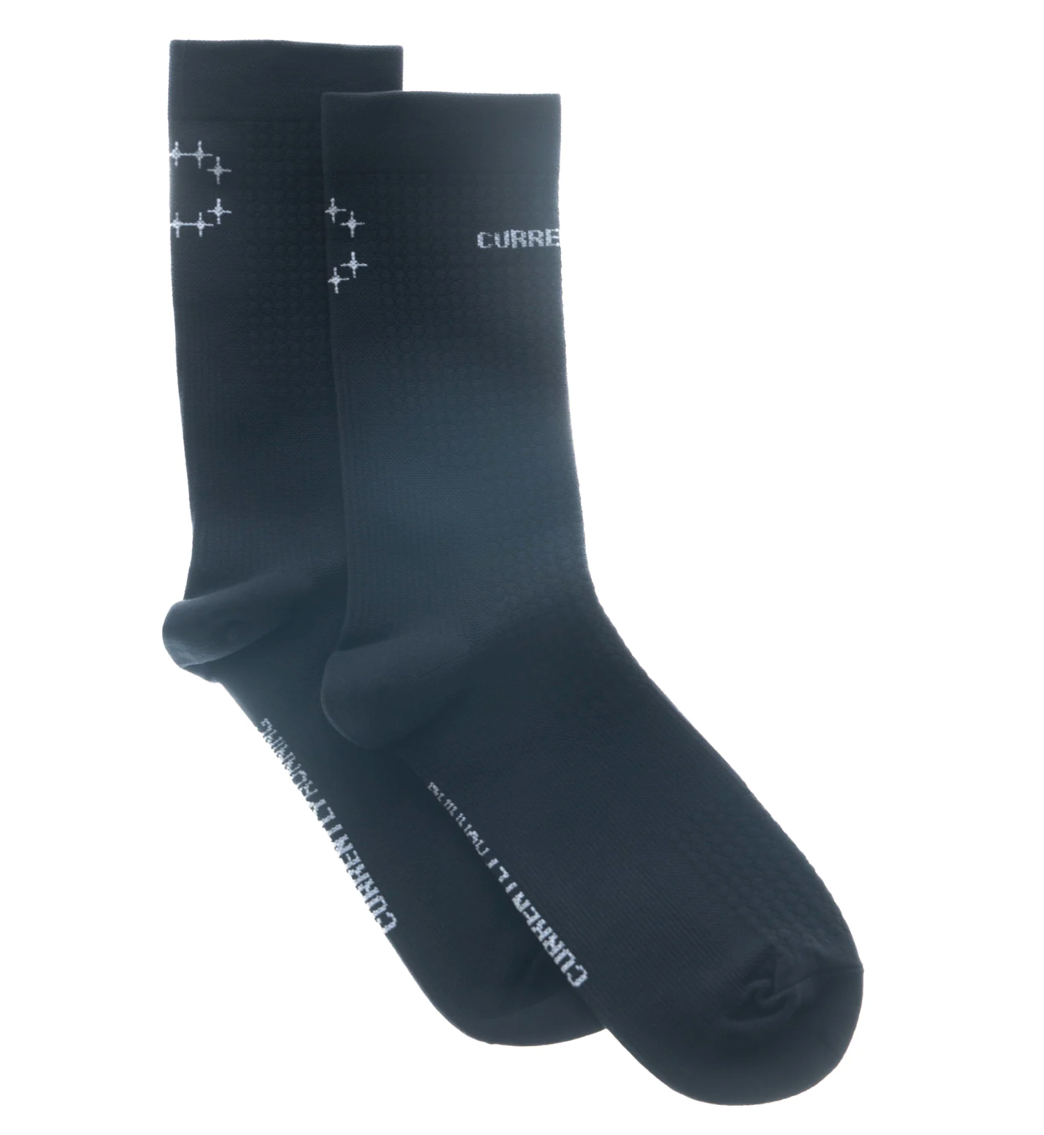 Currently Running - M2 Honeycomb Quarter Sock - Black