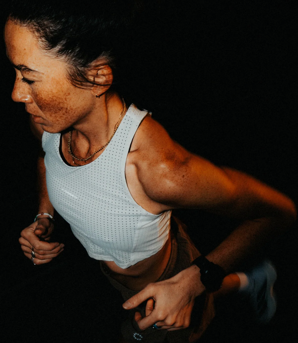 Currently Running - C-R™ Women's Elite Top - White/Brown