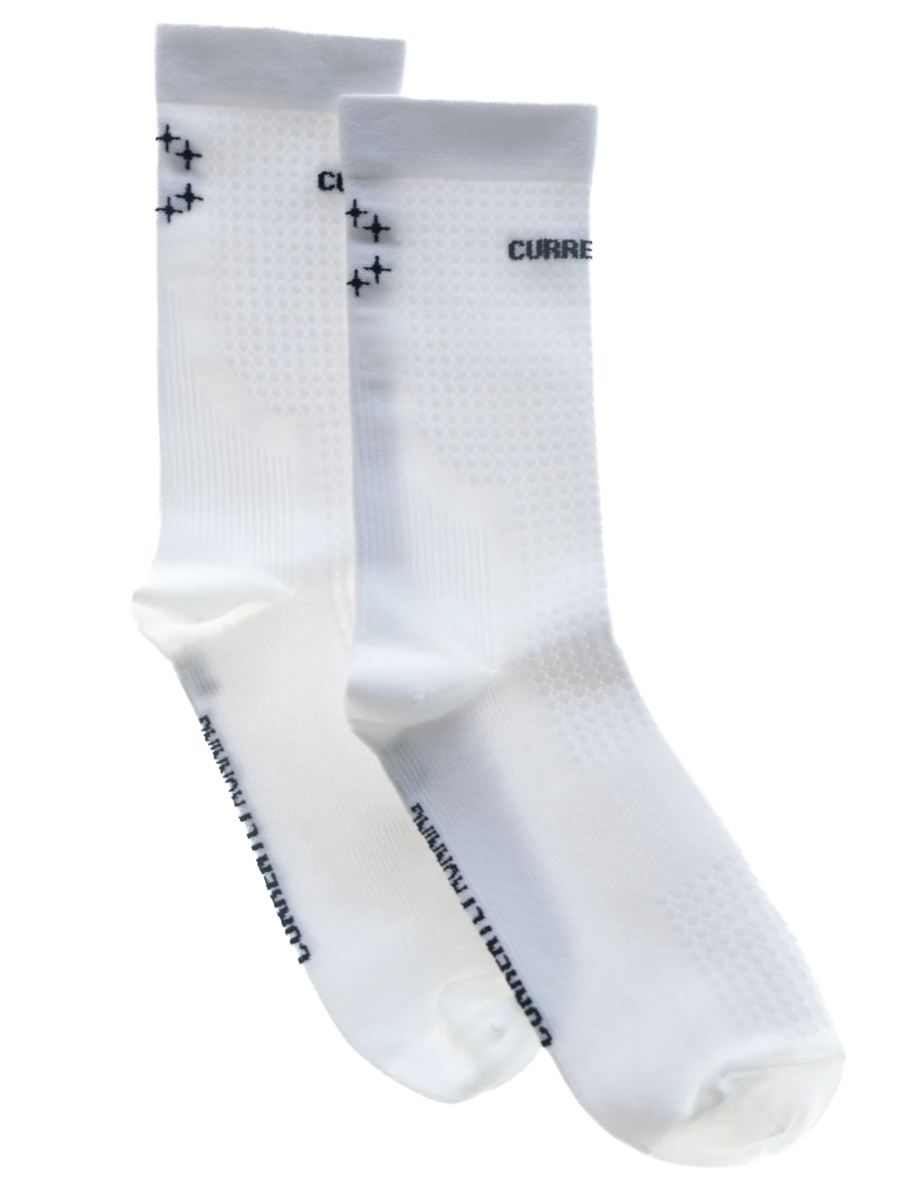 Currently Running - M2 Honeycomb Quarter Sock - White