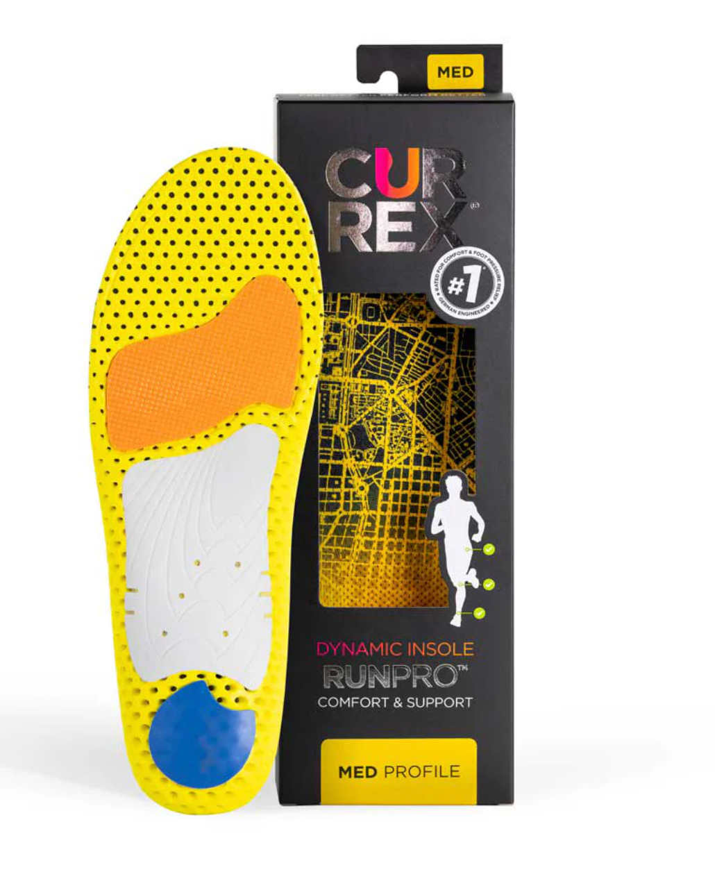 Currex Insoles - RunPro Med Yellow