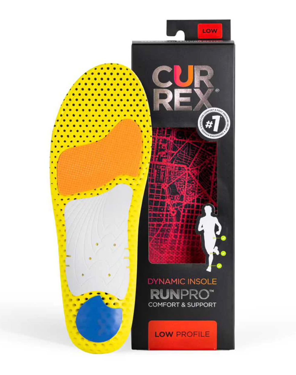 Currex Insoles - RunPro Low Red