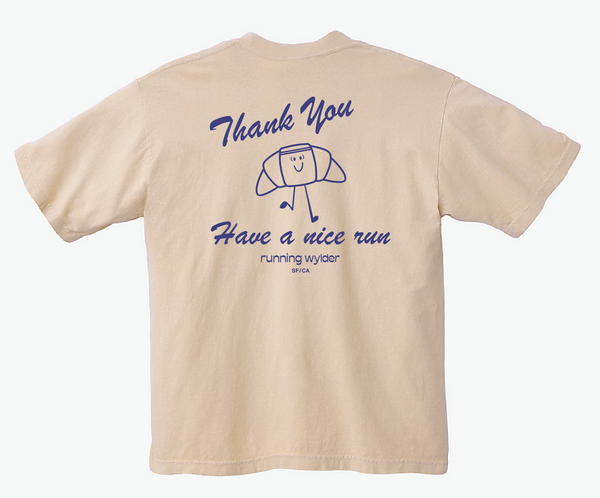 Thank You Have a Nice Run Tee - Ecru