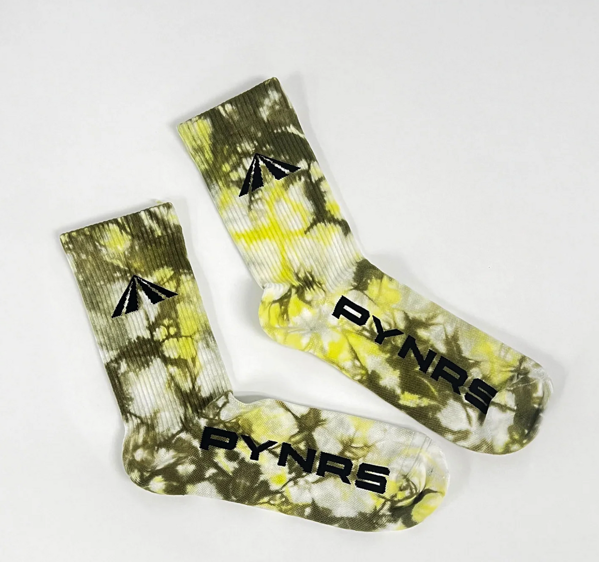 PYNRS Tie-dye Crew Sock - Green Multi Color