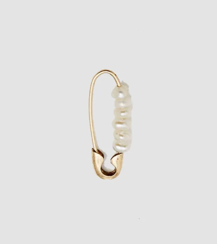 Loren Stewart Jewelry - Mini Friendship Pearl Safety Pin (Gold)