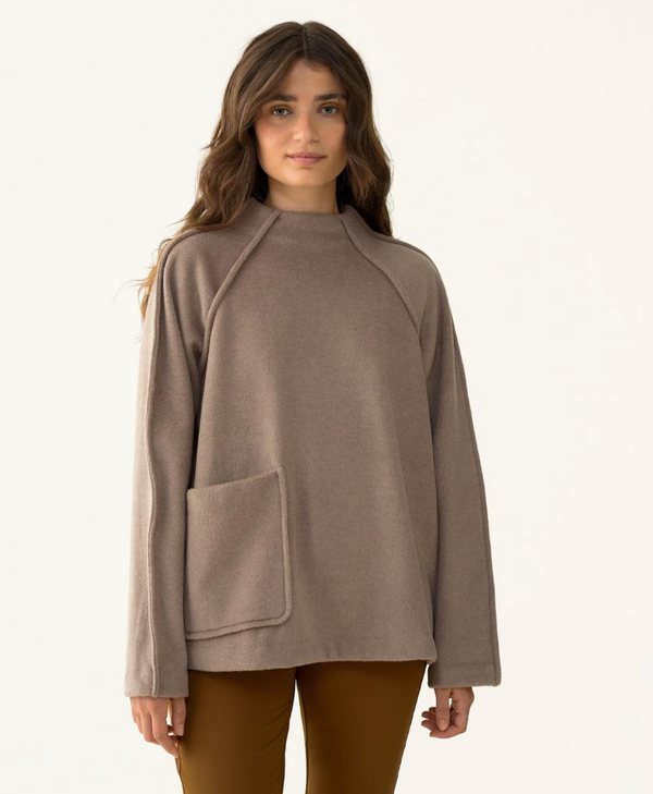 Hikerkind Mock Neck Pile Fleece - Moraine
