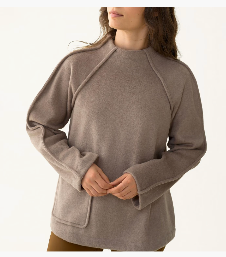 Hikerkind Mock Neck Pile Fleece - Moraine