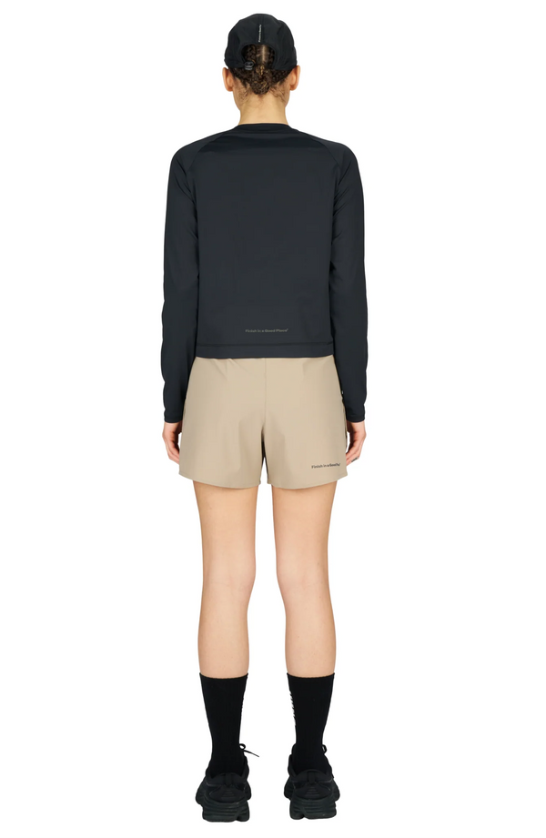 UNNA Women's Shiny Long Sleeve - Black