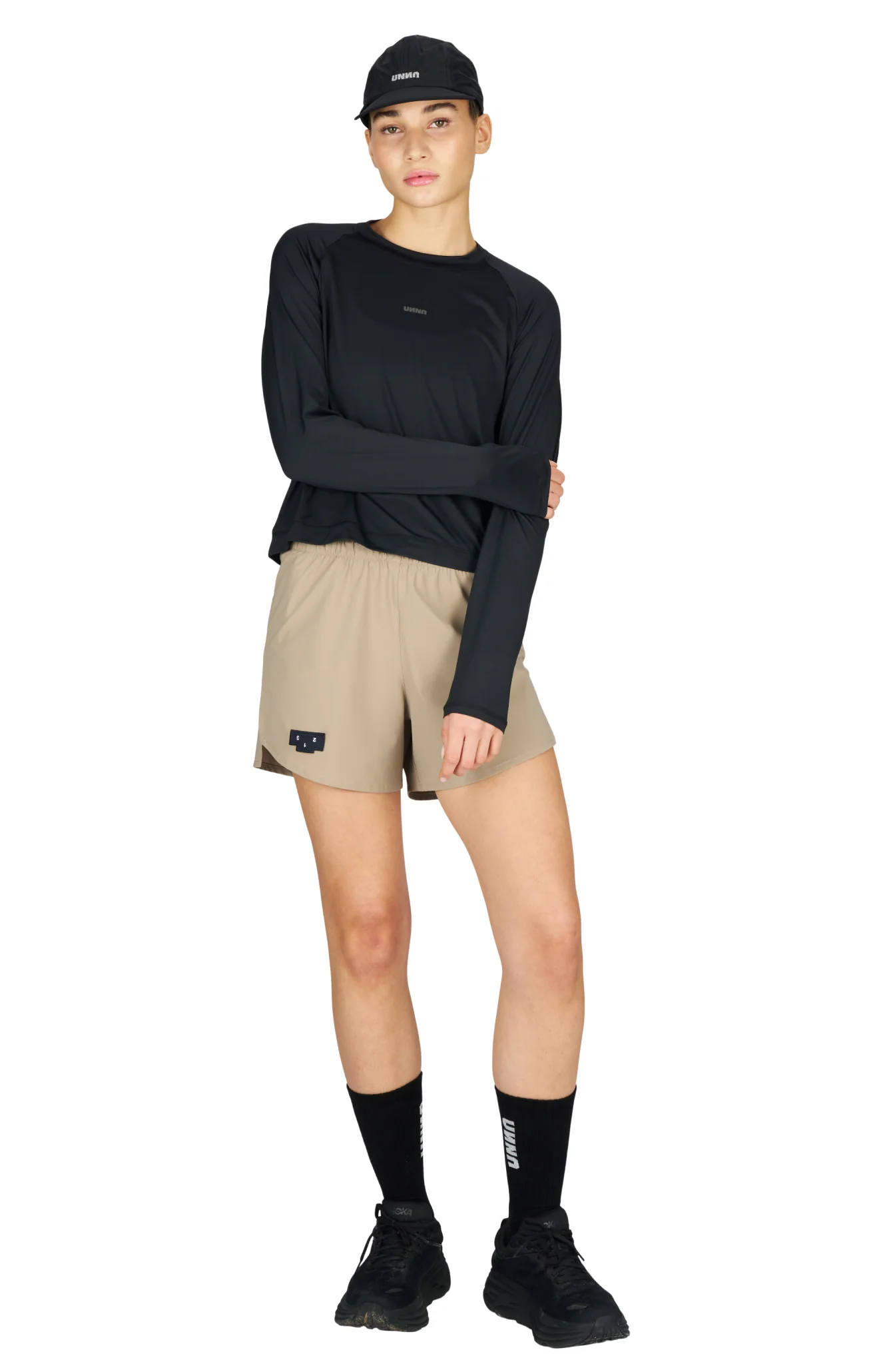 UNNA Women's Shiny Long Sleeve - Black