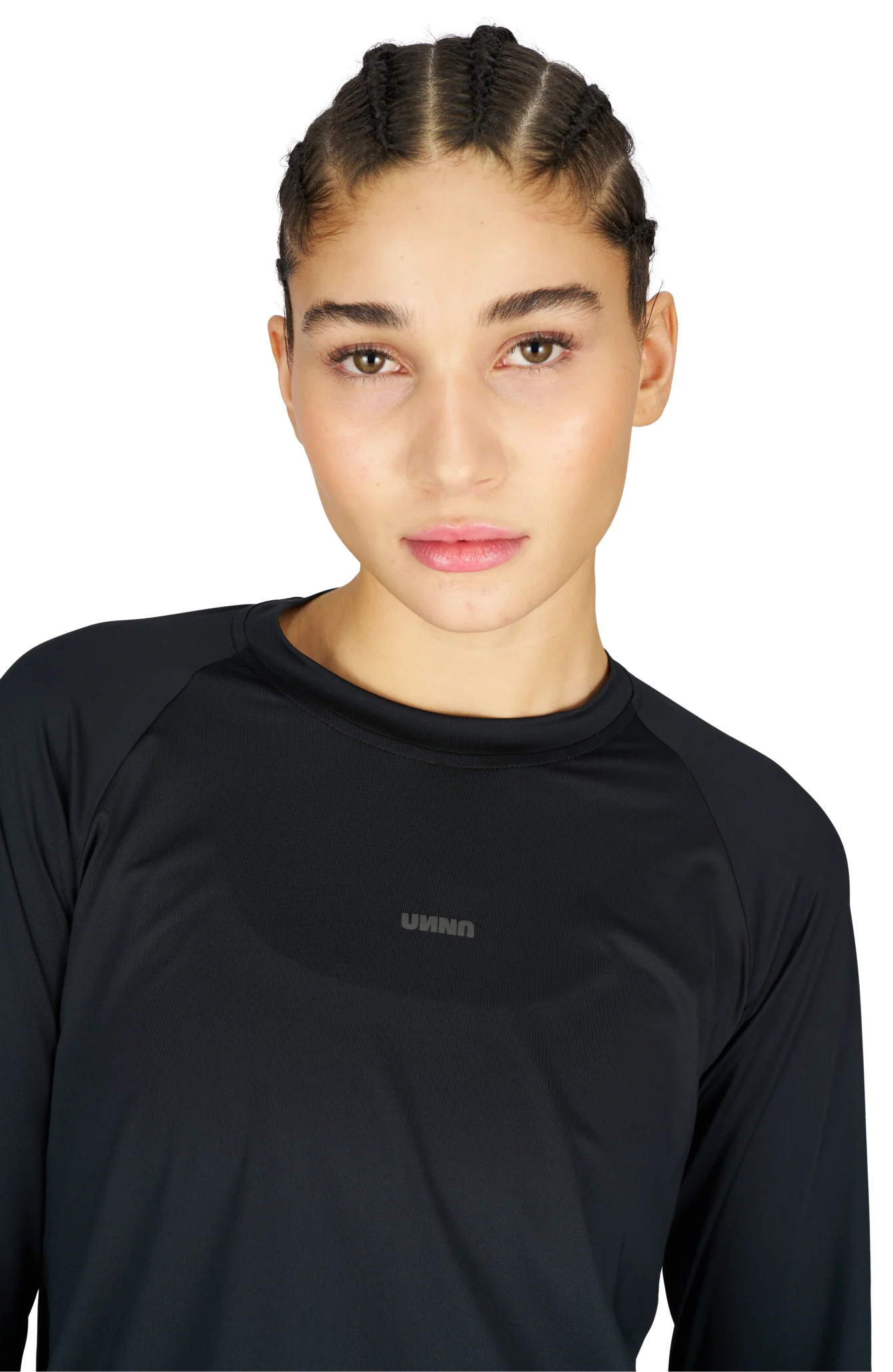 UNNA Women's Shiny Long Sleeve - Black